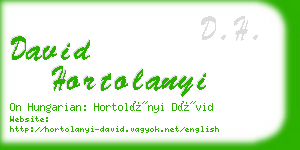 david hortolanyi business card
